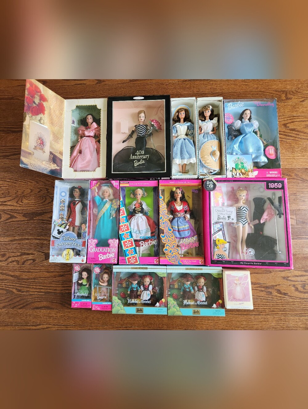 Lot Of 15 Vintage 1990s/2000s Barbies In Original Boxes